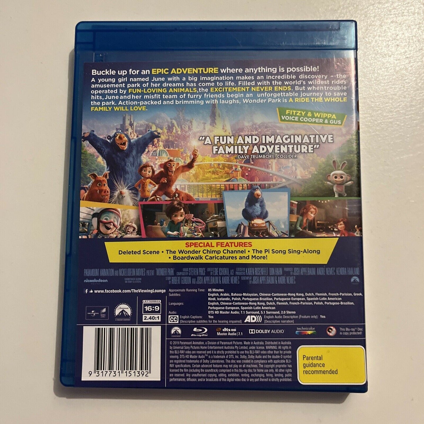 Wonder Park - Australian Edition (Blu-ray, 2019) Animation Film. Region B