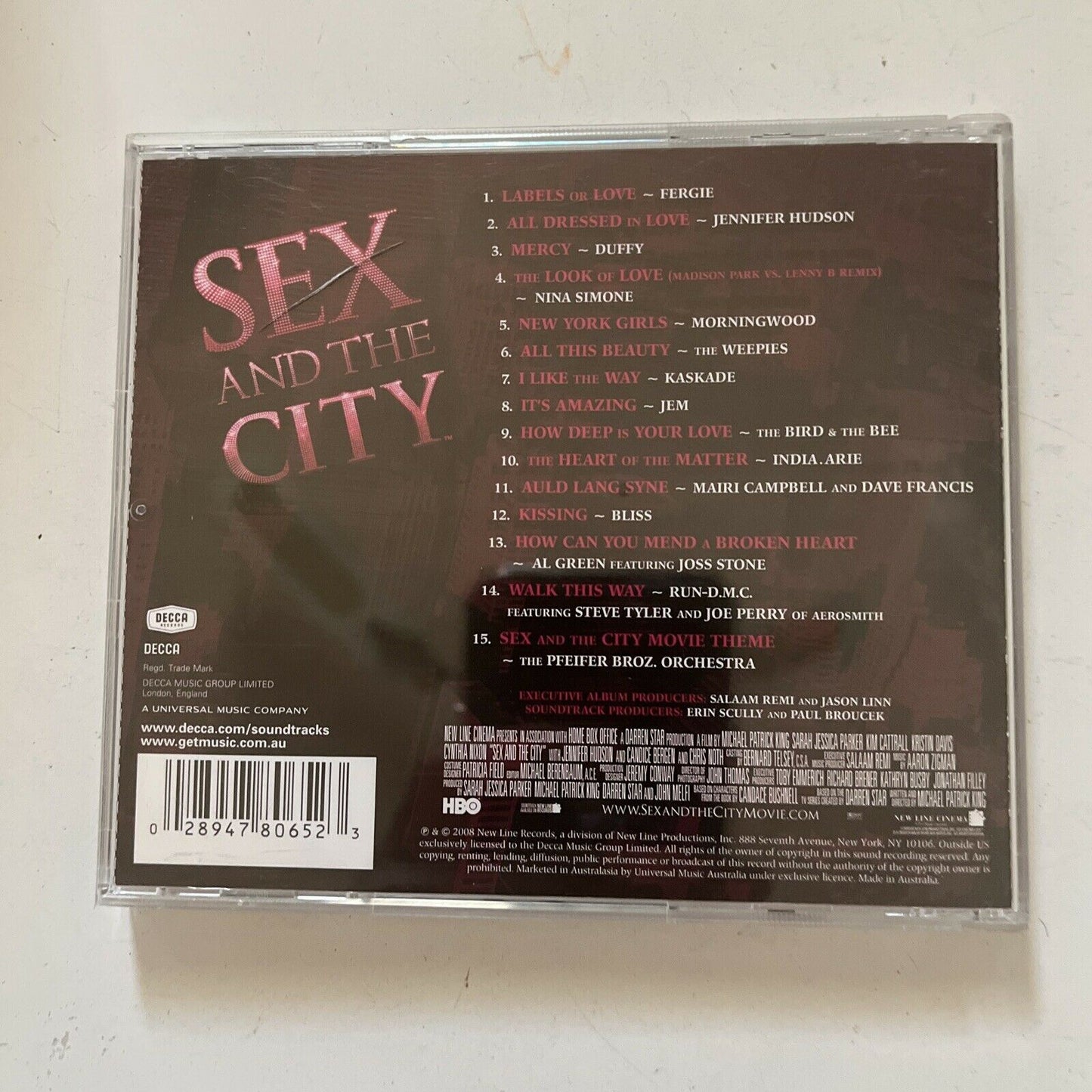 Sex And The City - Original Motion Picture Soundtrack (CD, 2008)