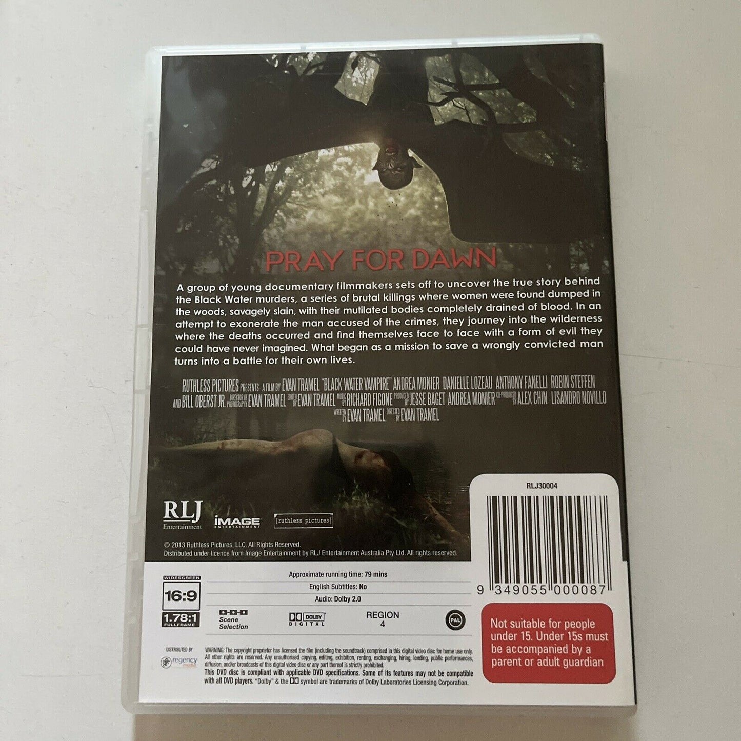 The Black Water Vampire (DVD, 2013) Danielle Lozeau, Bill Oberst Jr Region 4