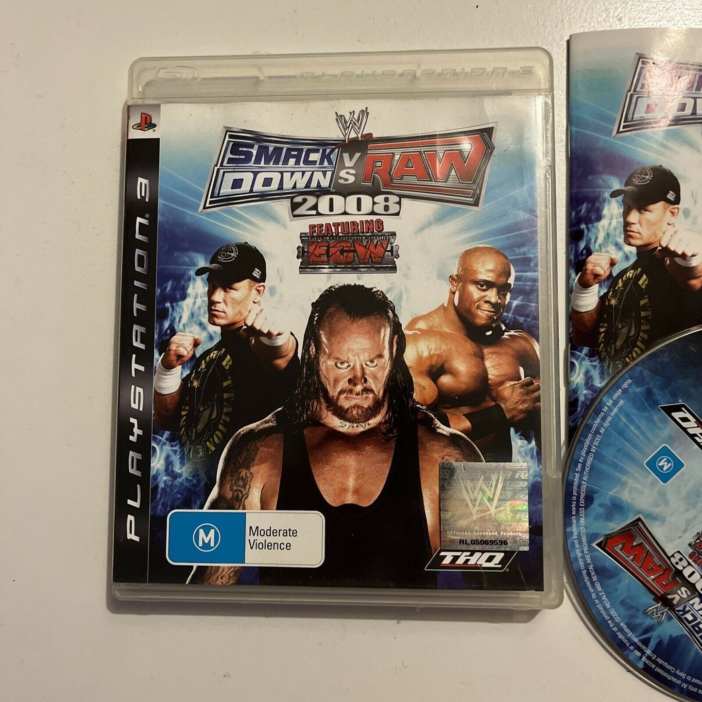 WWE: Smack Down vs Raw 2008 - Sony Playstation 3 PS3 With Manual