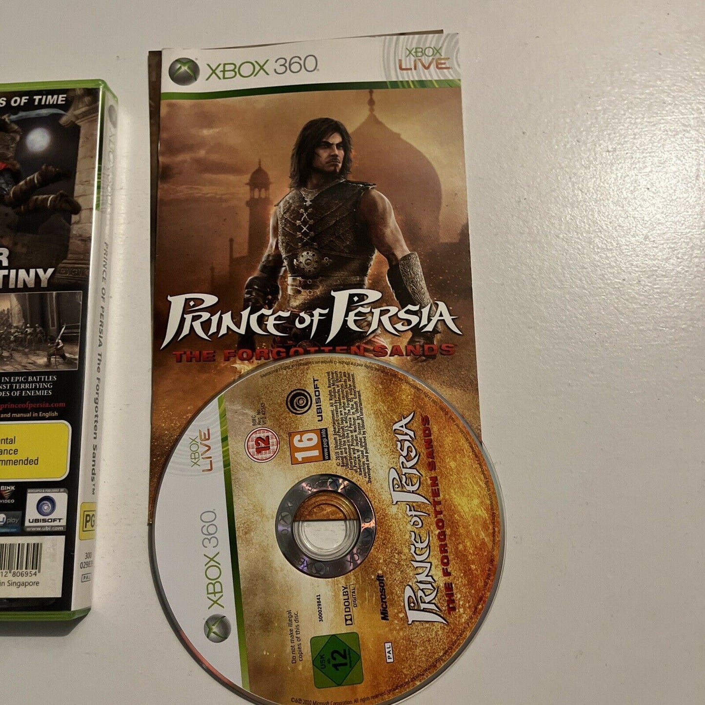 Prince of Persia: The Forgotten Sands (Microsoft Xbox 360 PAL, 2010) With Manual