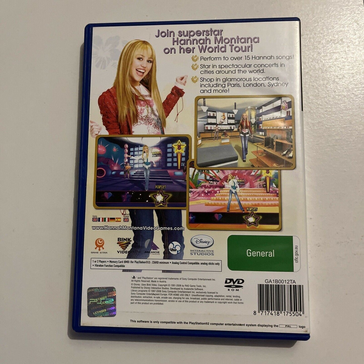 Hannah Montana Spotlight World Tour - Sony PS2 Including Manual PAL