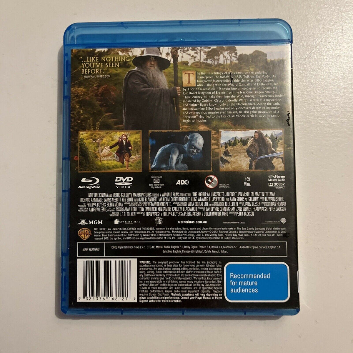 Hobbit - An Unexpected Journey (Blu-ray, 2013) Region B