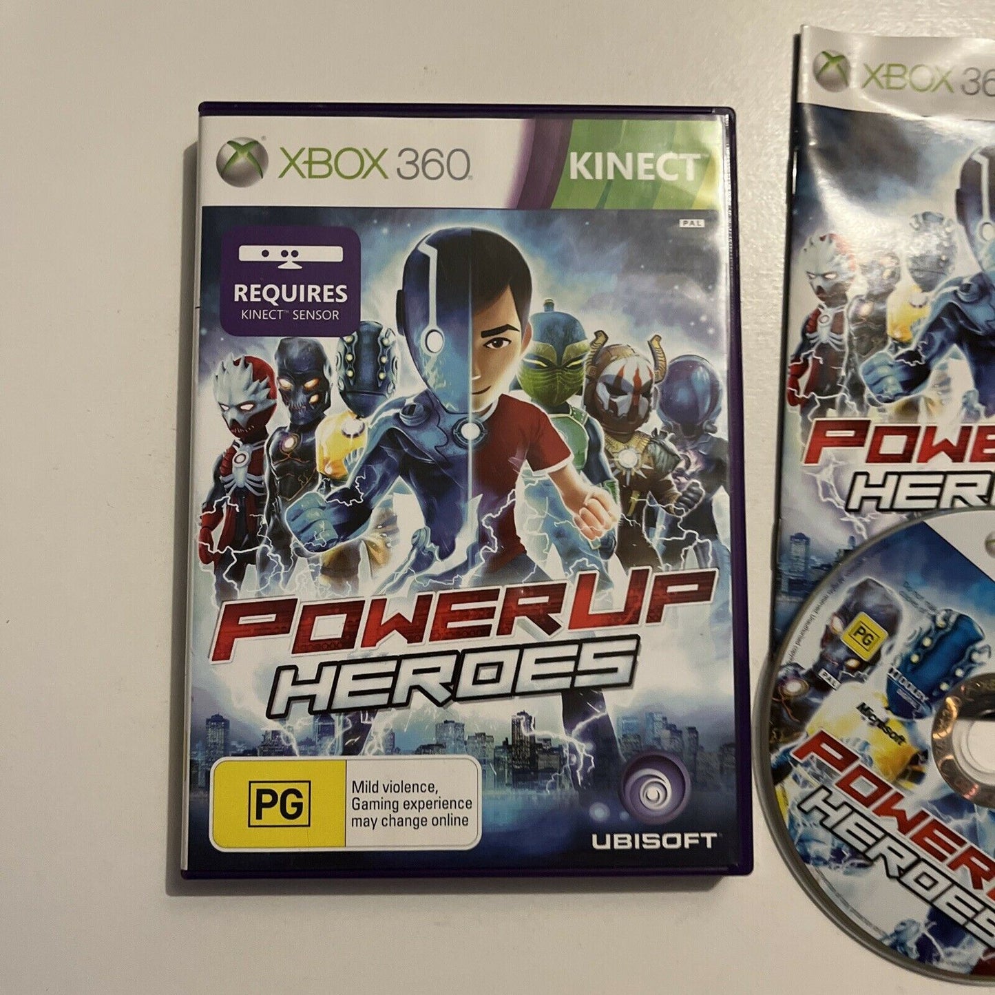 PowerUp Heroes - Power Up - Xbox 360 Kinect Game - With Manual
