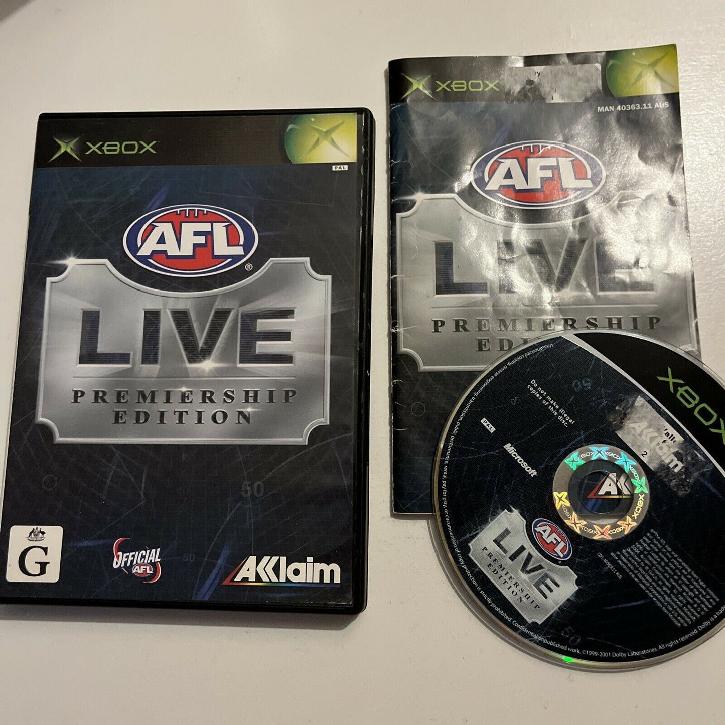 AFL Live Premiership Edition - Original Xbox With Manual PAL