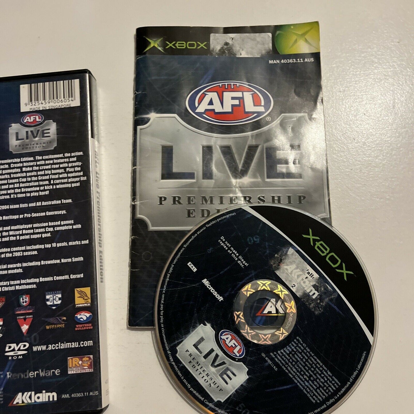 AFL Live Premiership Edition - Original Xbox With Manual PAL