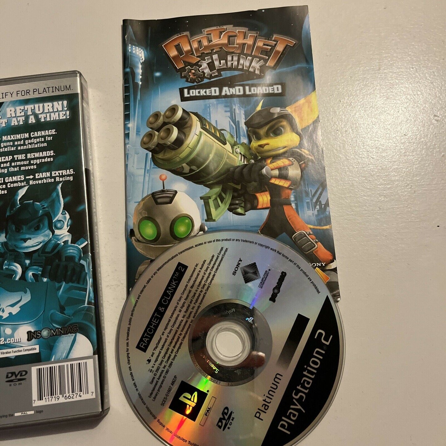 Ratchet and Clank 2: Locked and Loaded - PS2 PlayStation 2 With Manual PAL