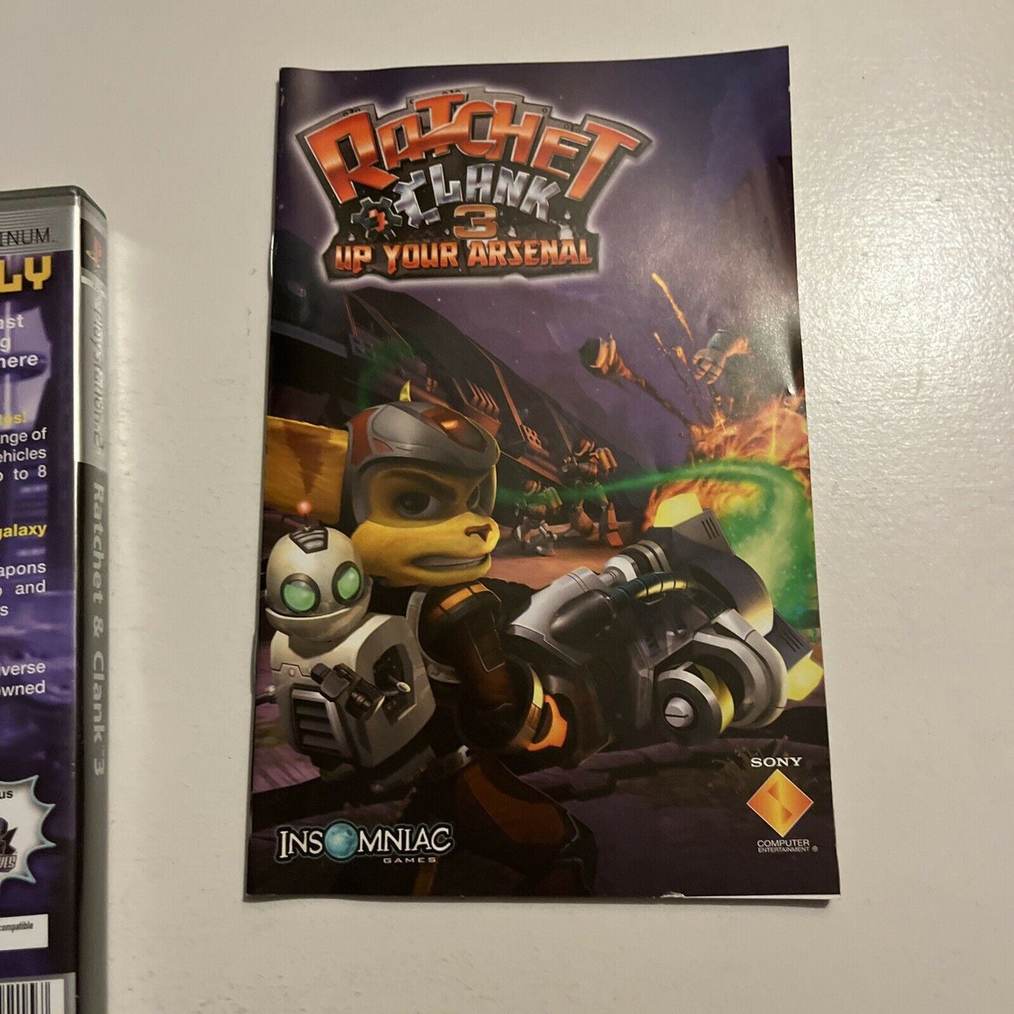 Ratchet And Clank 3 Up Your Arsenal (PlayStation 2, 2004) With Manual PAL