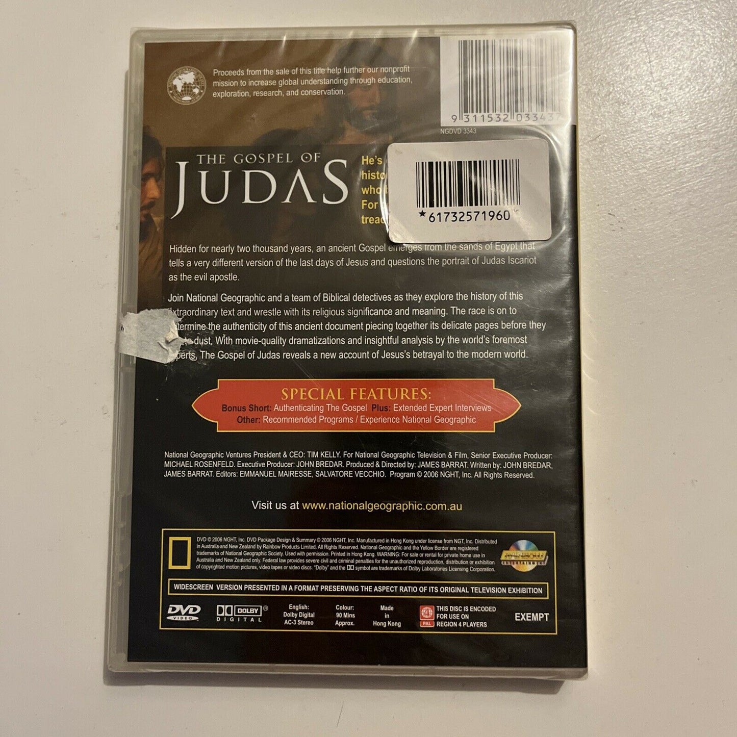 *New Sealed* National Geographic - Gospel Of Judas (DVD, 2006) Region 4