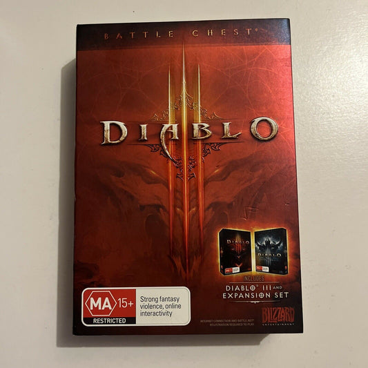 Diablo III 3 Battle Chest and Reaper of Souls Expansion Set PC/Mac Game