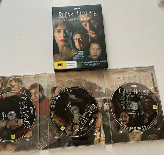 BBC: Bleak House By Charles Dickens (DVD, 2006, 3-Disc) Gillian Anderson Region4