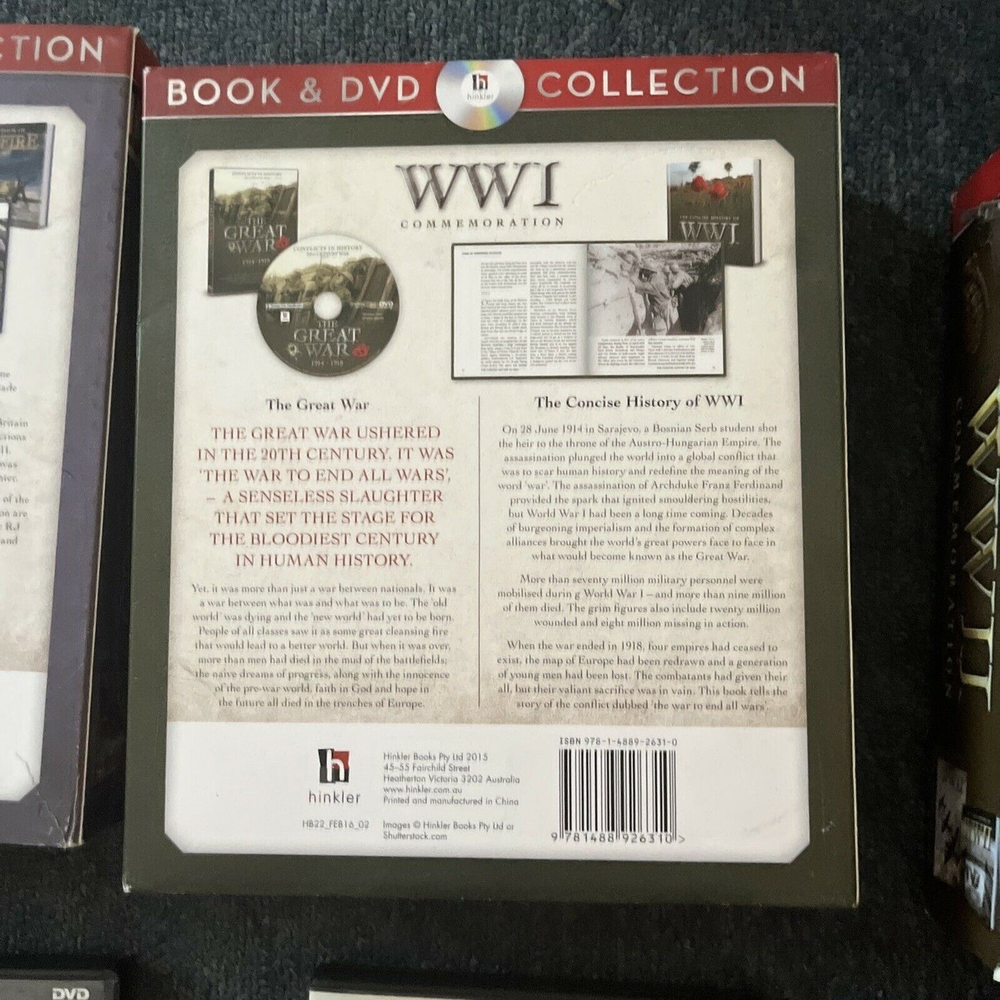 3x Book & DVD Commemoration: Spitfire / WWI / WWII In Colour