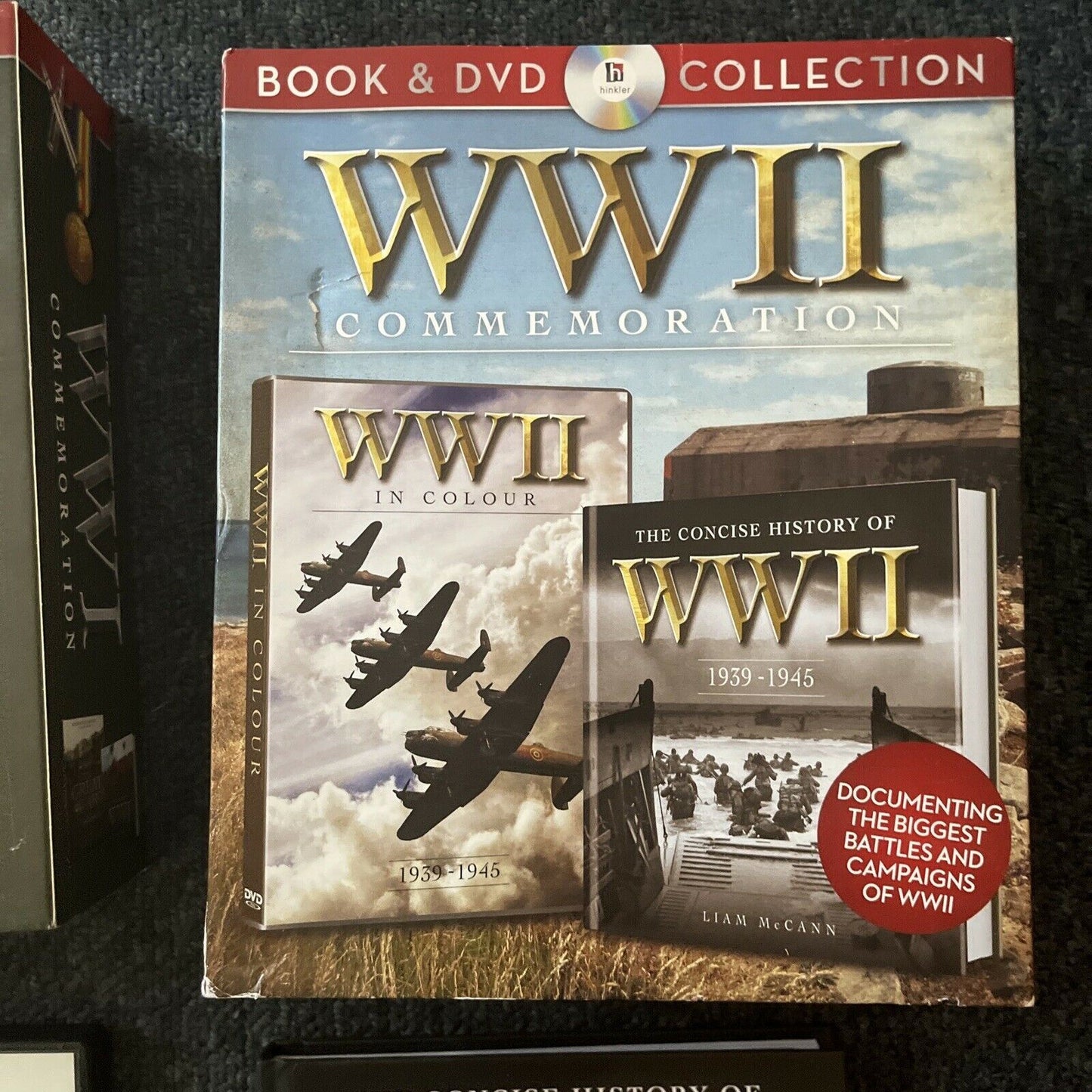 3x Book & DVD Commemoration: Spitfire / WWI / WWII In Colour