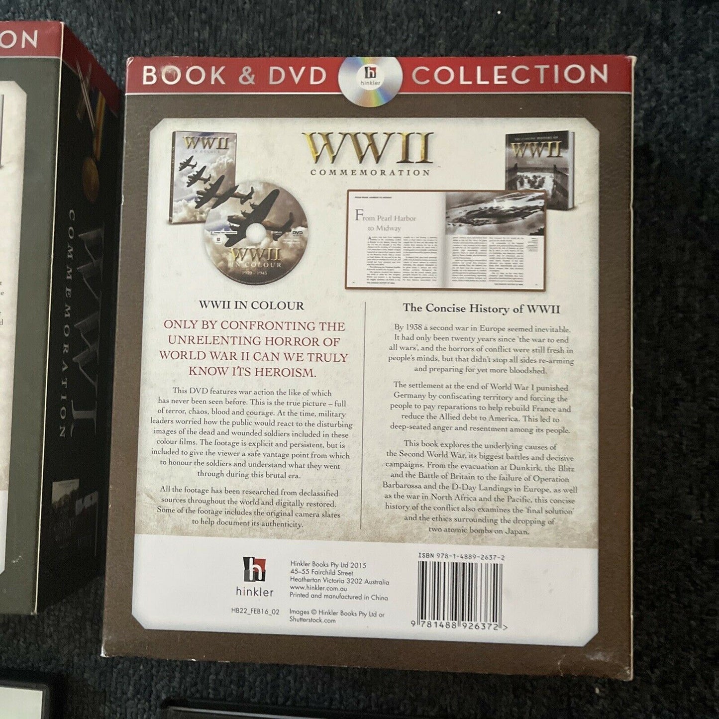 3x Book & DVD Commemoration: Spitfire / WWI / WWII In Colour
