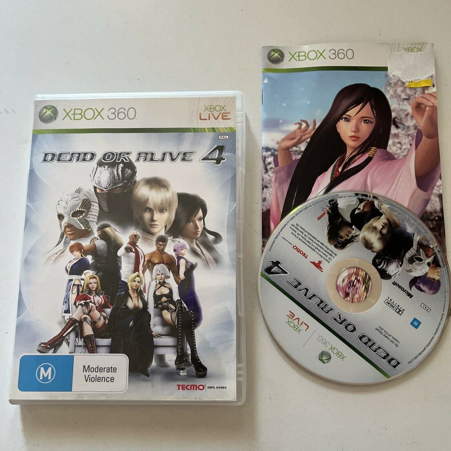 Dead Or Alive 4 - Microsoft Xbox 360 PAL Game with Manual