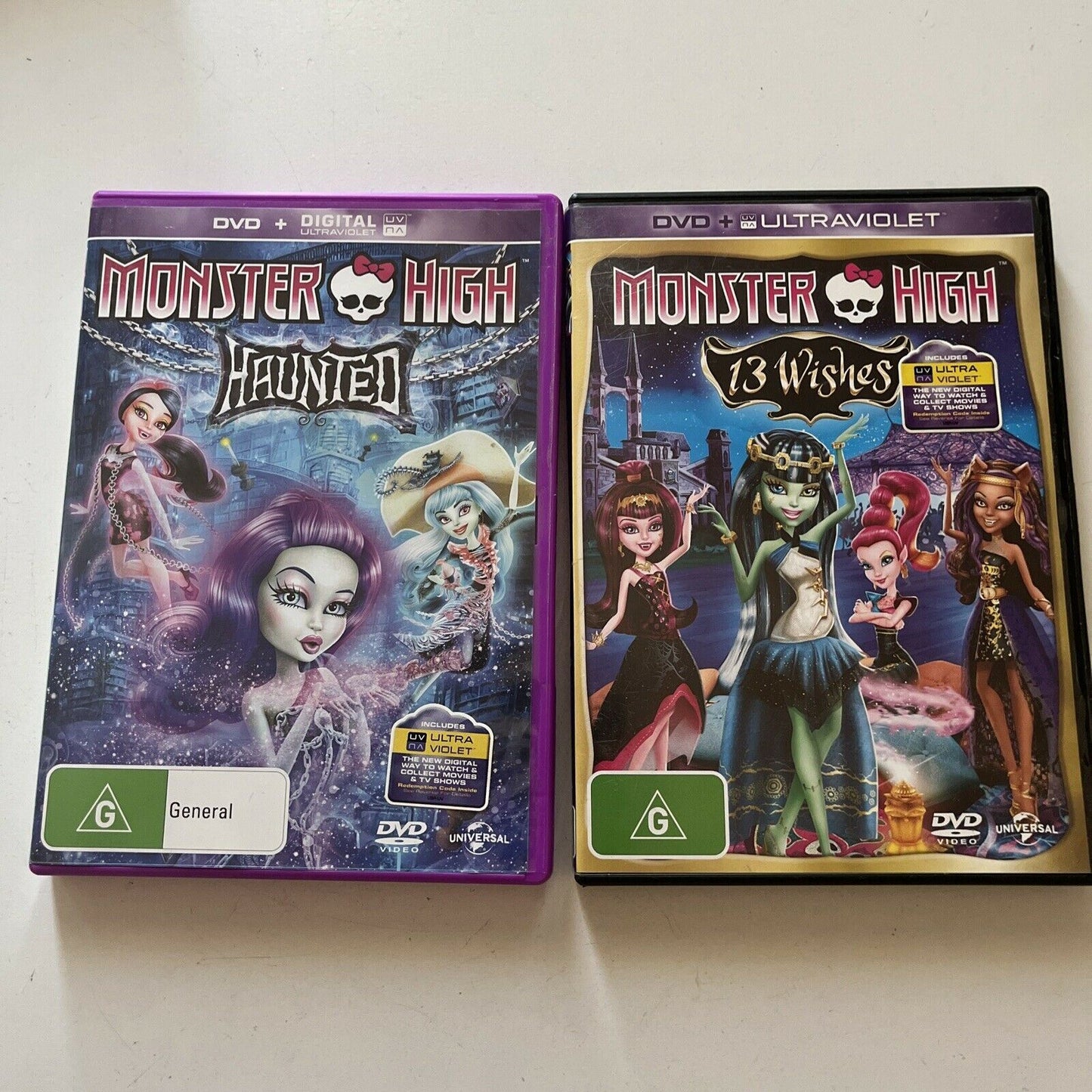 Monster High: 13 Wishes / Haunted (DVD, 2015, 2-Disc) Region 4&2