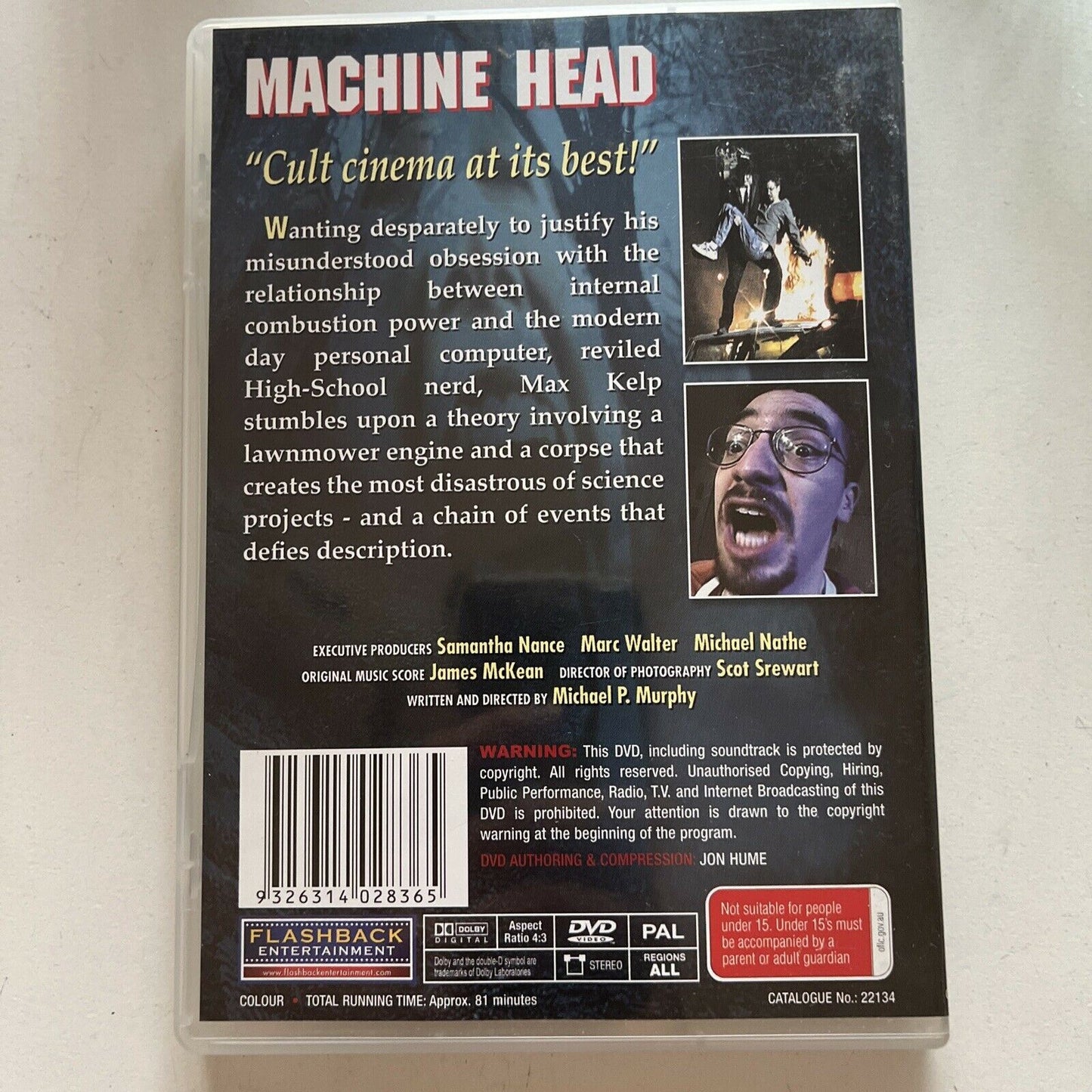 Machine Head (DVD, 2000) Jessica Bartz, Rich Cowden. Horror Film. All Regions