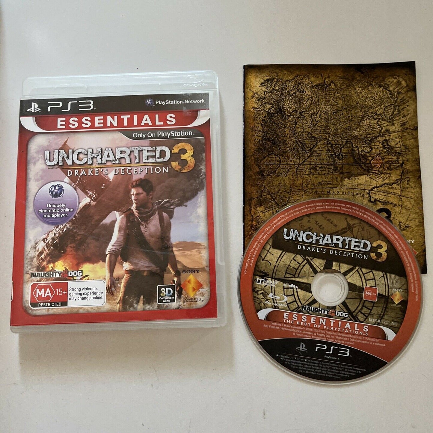 Uncharted 3 Drake's Deception - Playstation 3 - with Manual