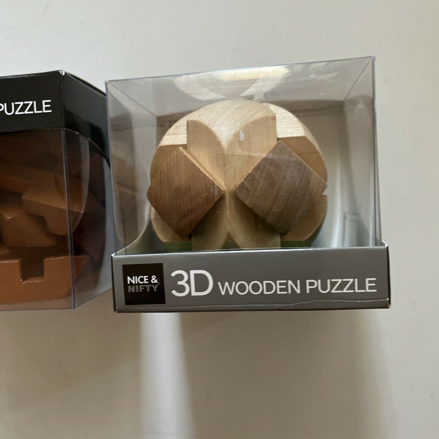 2x Nice & Nifty 3D Wooden Puzzle