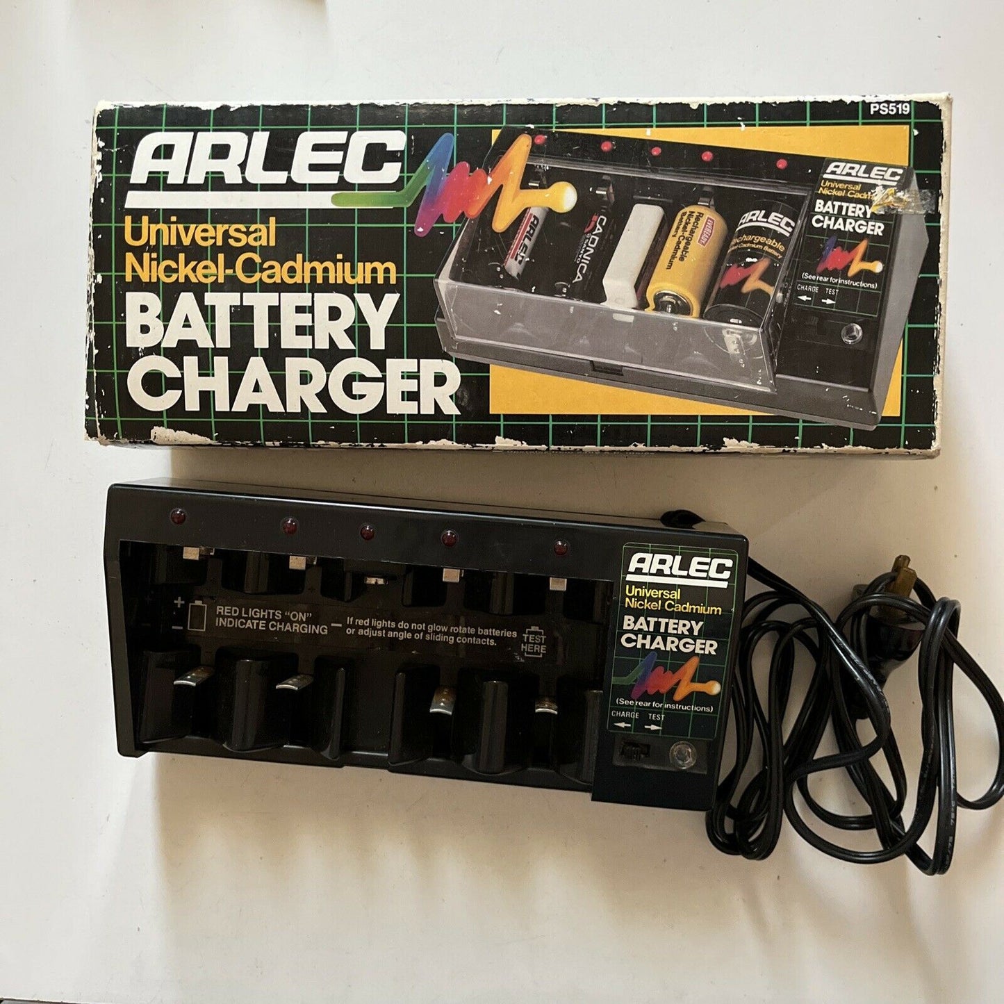 Alec Universal Nickel-Cadmium Battery Charger AA AAA C D 9V