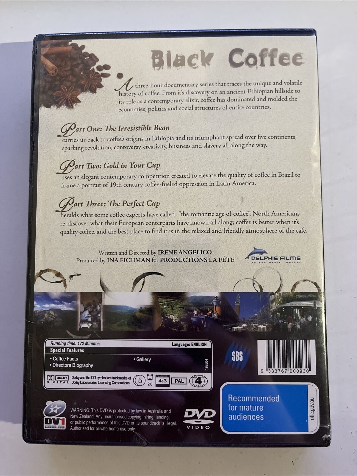 *New Sealed* Black Coffee  (DVD, 2005) Documentary. Region 4