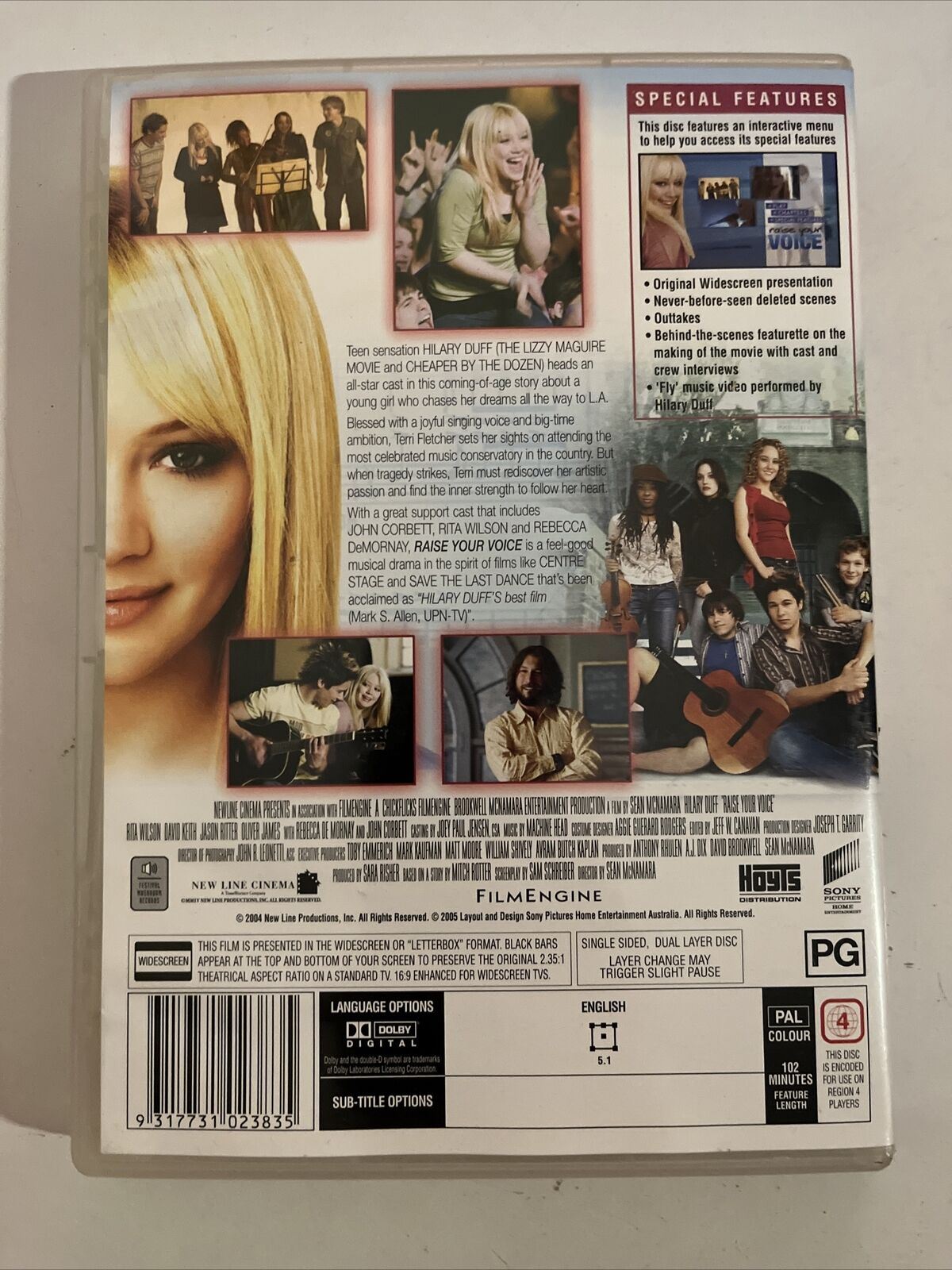 Raise Your Voice  (DVD, 2004) Hilary Duff, Oliver James, David Keith. Region 4