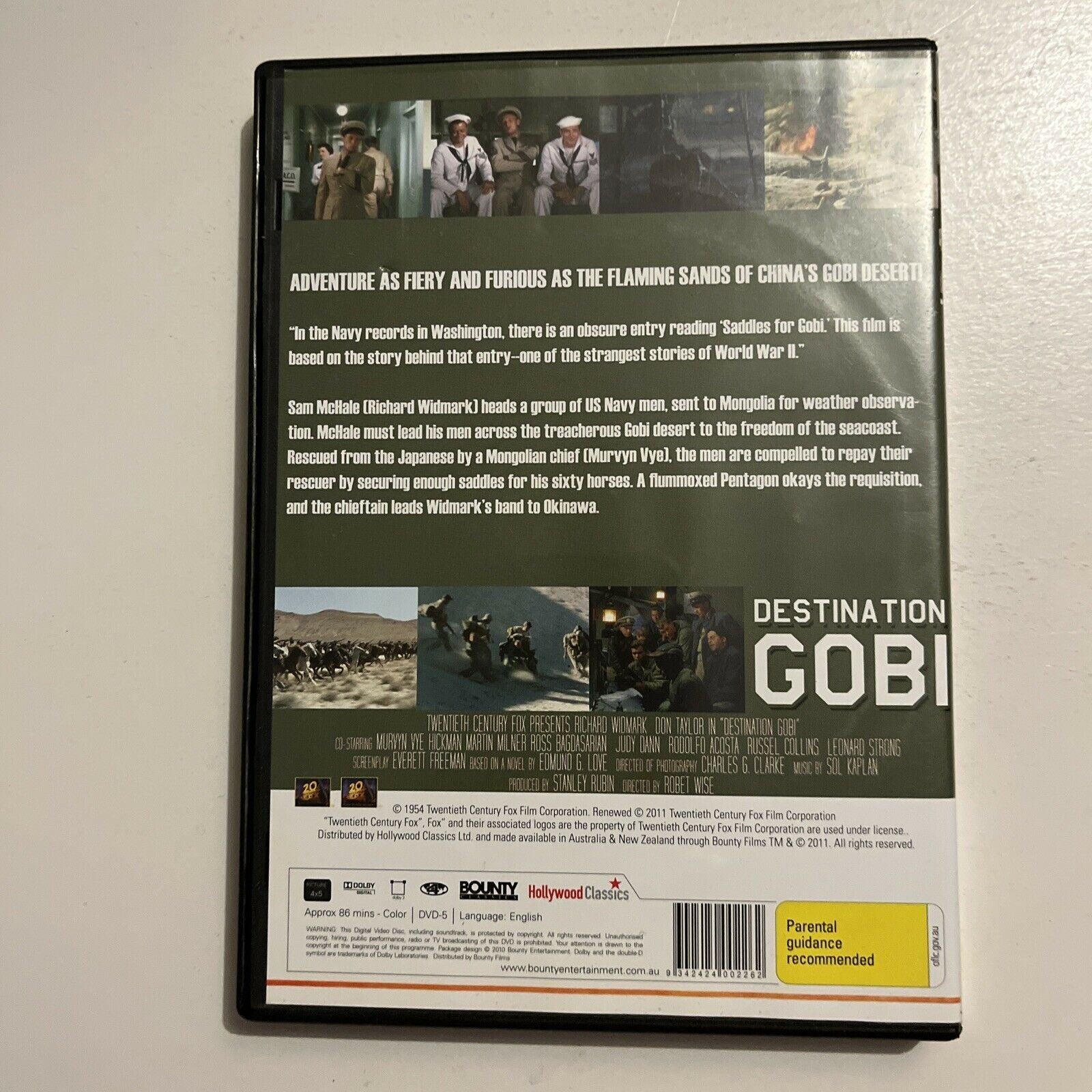 Destination Gobi (DVD, 1954) Richard Widmark, Don Taylor. All Regions ...