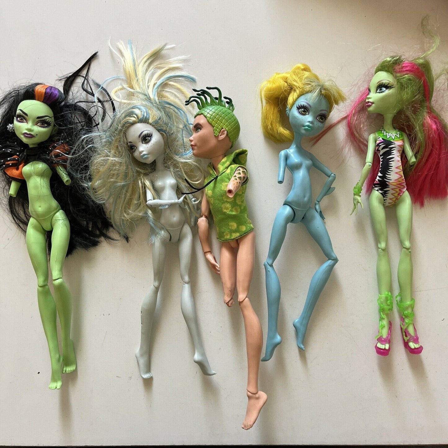 5x Monster High Dolls Venus McFlytrap, Lagoona Blue, Scaris Deuce *Parts Only*