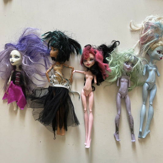 5x Monster High Dolls Abbey Bominable, Brand Boo, DRACULAURA, Cleo *Parts Only*