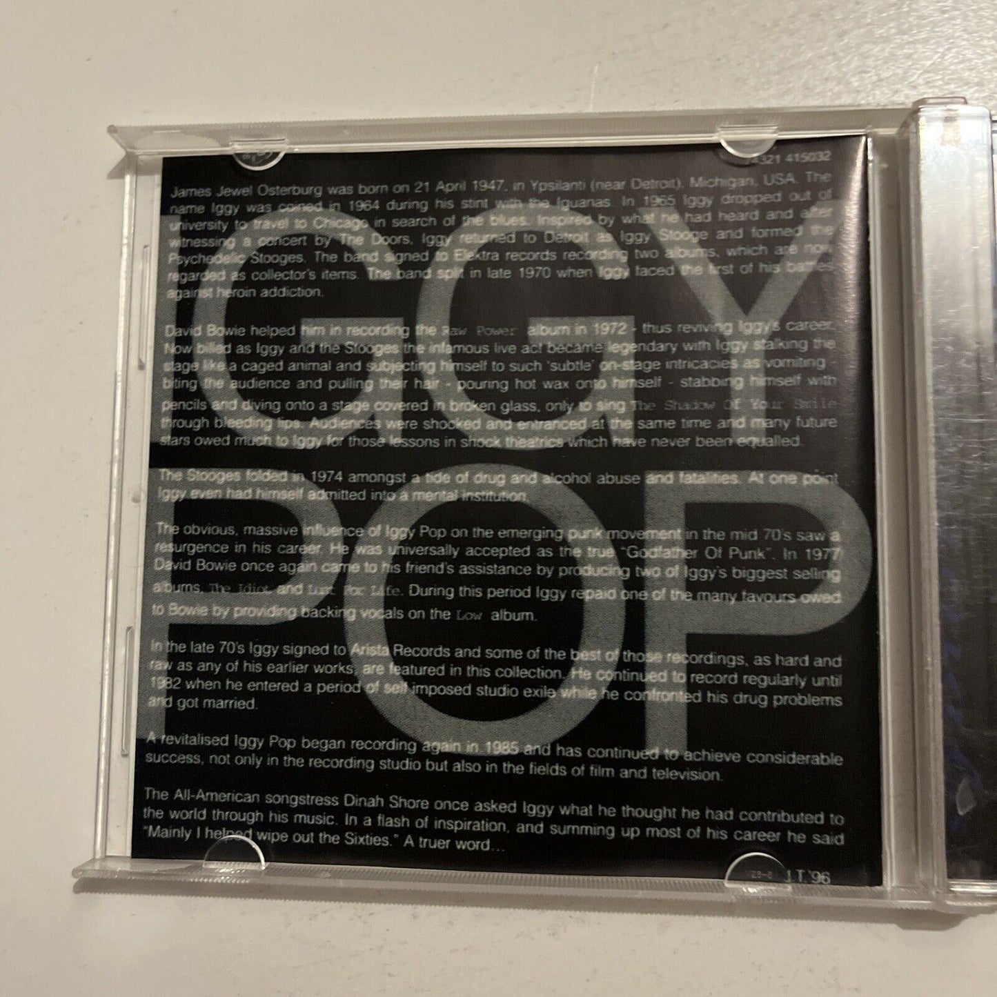 Iggy Pop - Pop Music  (CD, 1996)