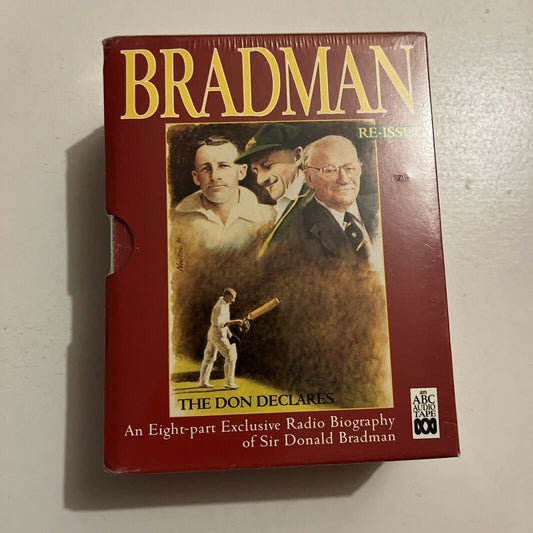 *New Sealed* Bradman - The Don Declares - Biography (3-Audio Cassette, 1994)