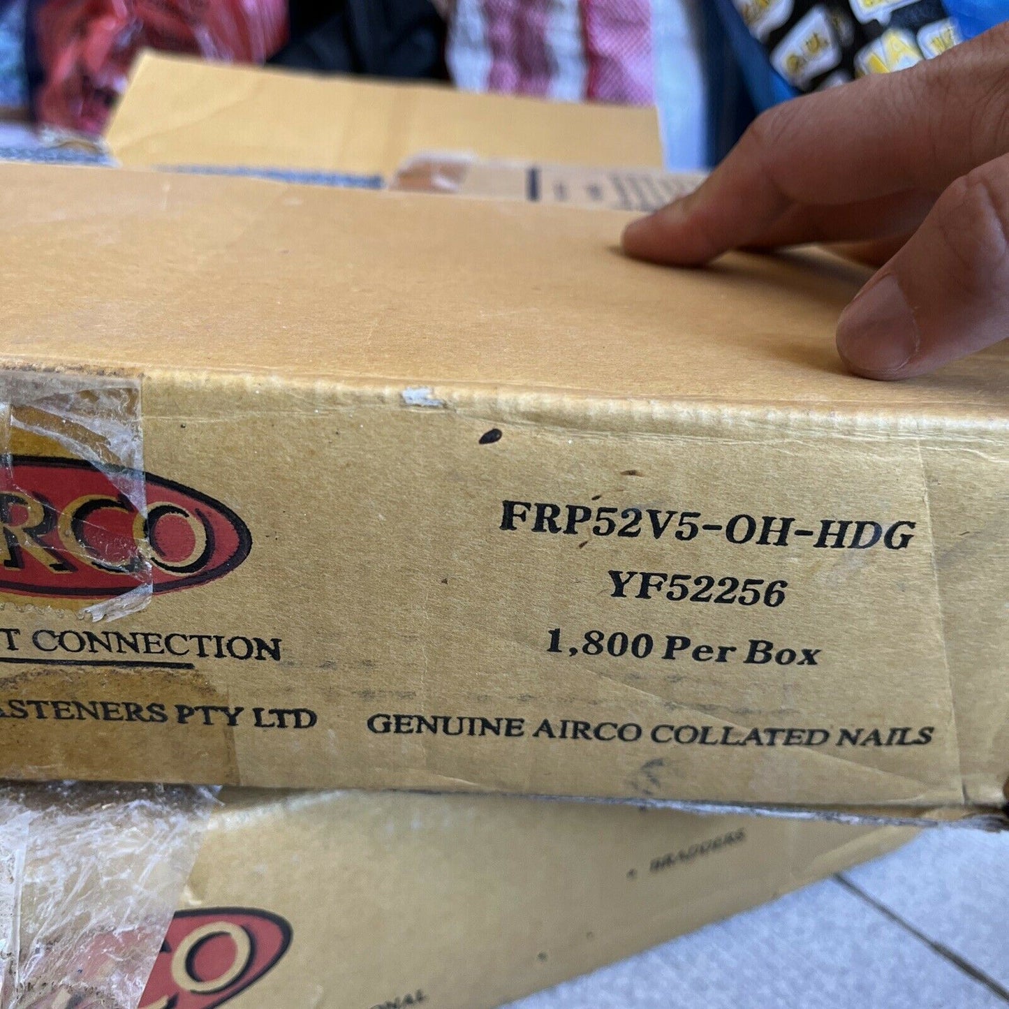 Airco YF52256 Decking Coil Nails 15° Ring Shank 52mm 1,800 For Pneumatic Nailers