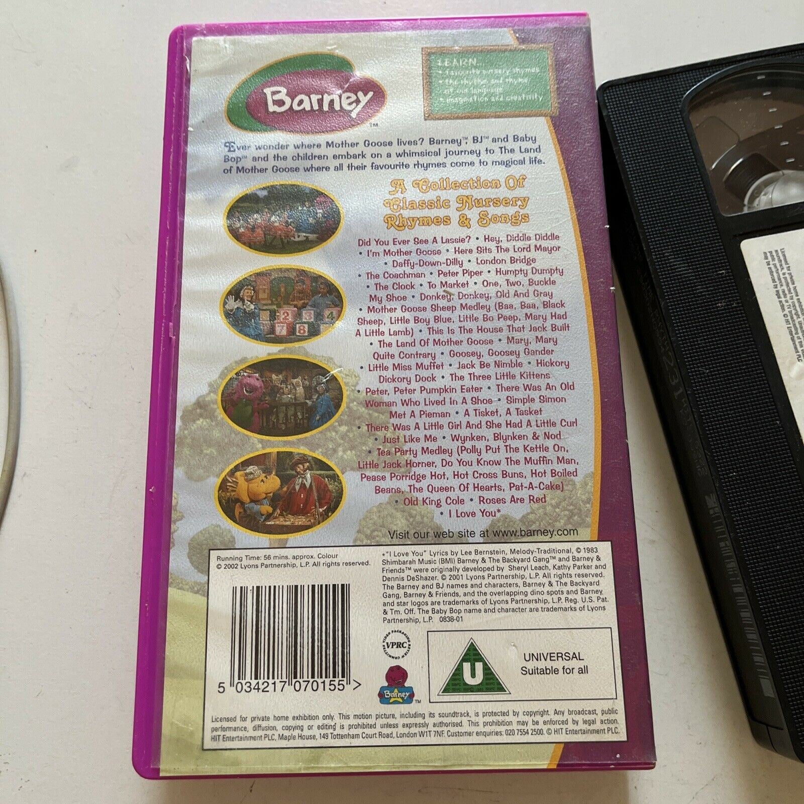 Barney Rhyme Time Rhythm VHS 2000 PAL Retro Unit barney-rhyme-time-rhythm-vhs-2000-pal-retro-unit