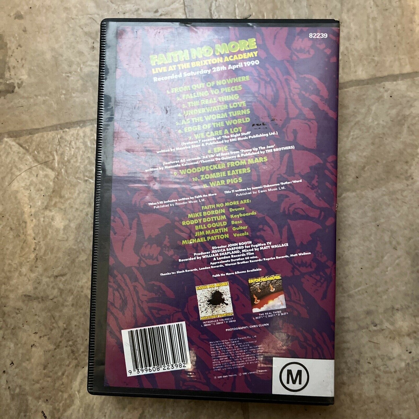 Faith No More - Live At The Brixton Academy - You Fat B**Tards (VHS, 1990) PAL