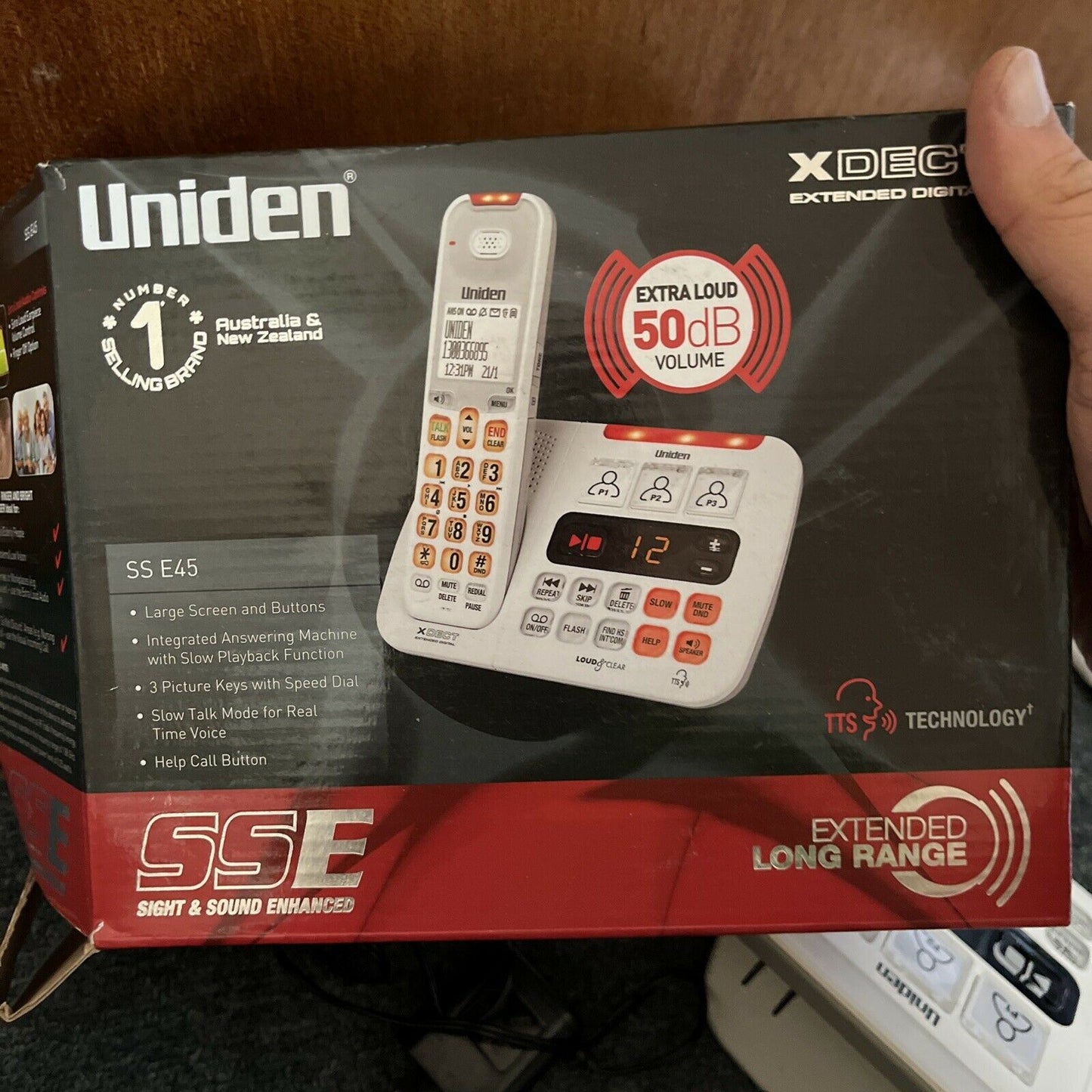 Uniden XDECT SSE45W TTS Cordless Handset Phone w/ Answering Machine