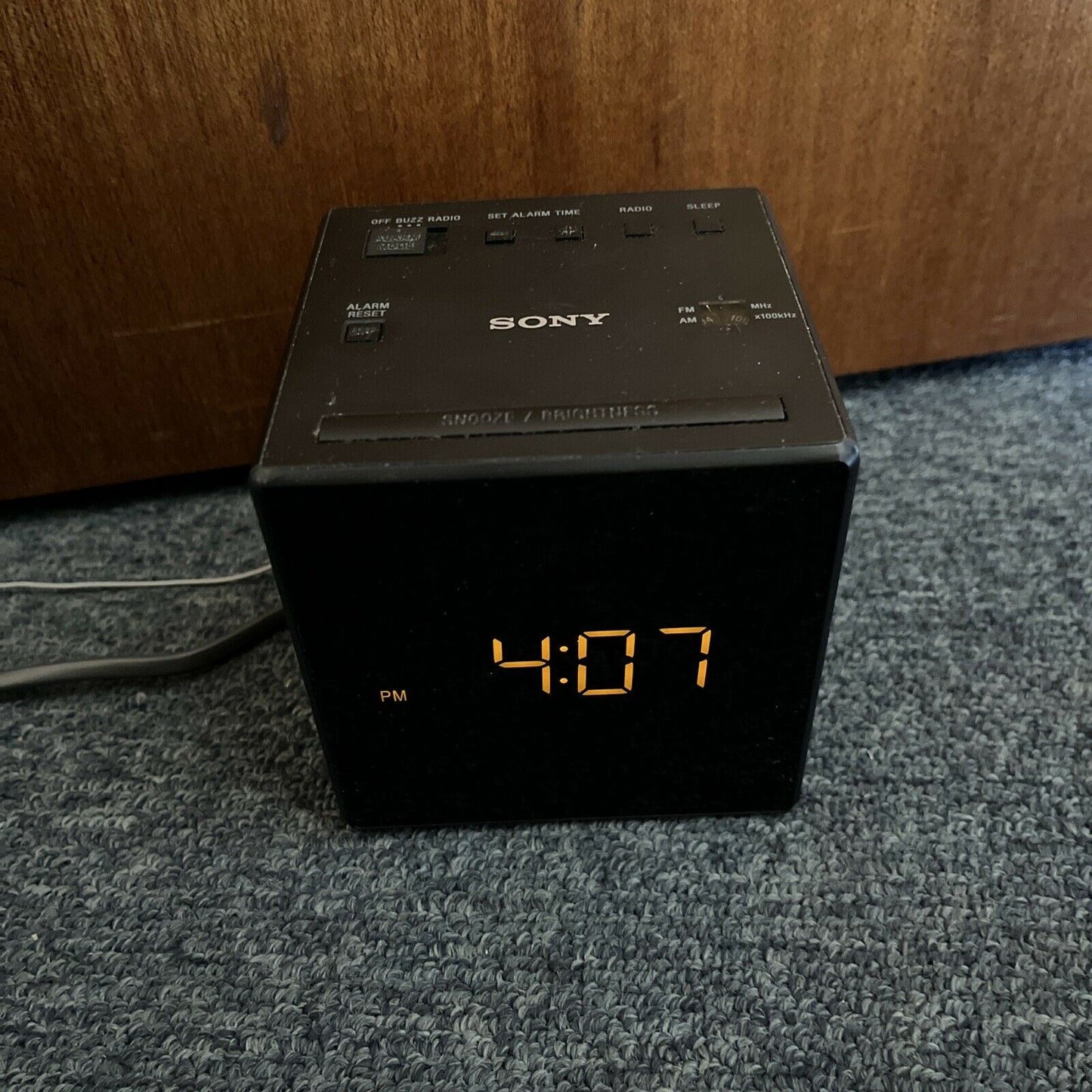 Sony ICF-C1 Alarm Clock AM/FM Radio Black