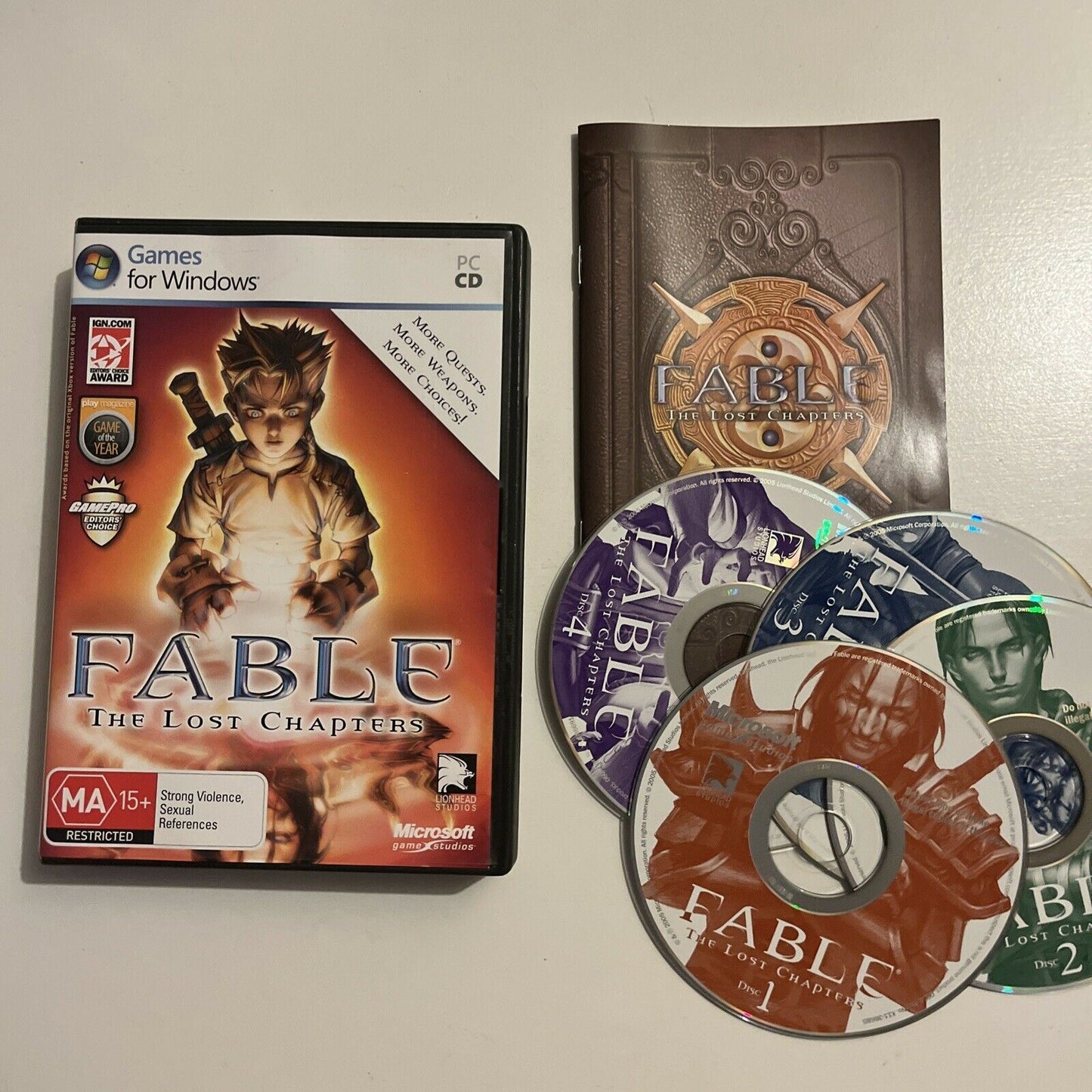 Fable - The Lost Chapter PC CDROM Game 4-Disc Windows