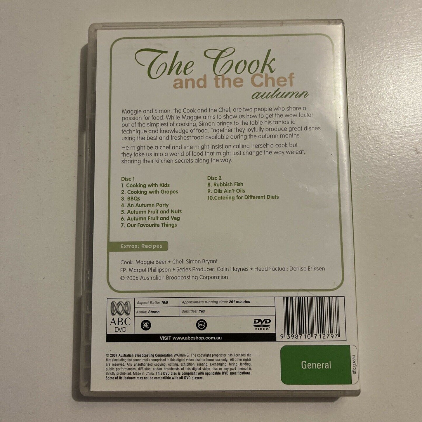 The Cook And The Chef - Autumn (DVD, 2006, 2-Disc) Region 4