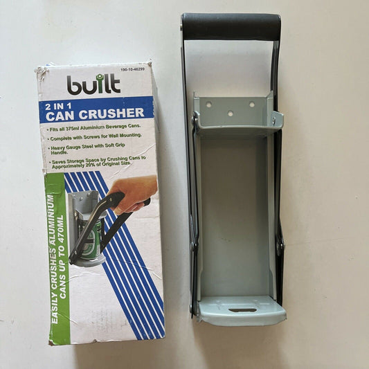 Can Crusher Heavy Duty Wall Mounted w/ Bottle Opener *Never Used*