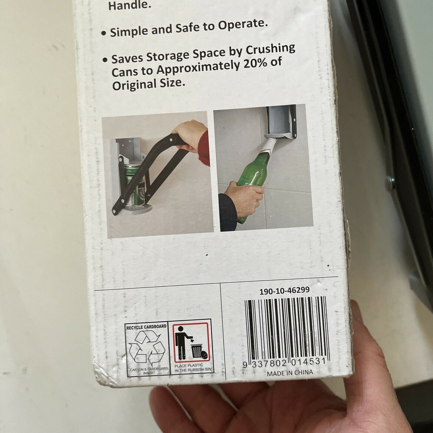 Can Crusher Heavy Duty Wall Mounted w/ Bottle Opener *Never Used*