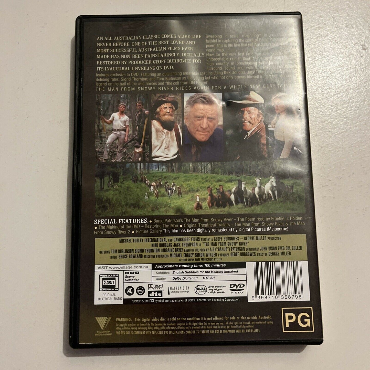 The Man from Snowy River (DVD, 1981) Tom Burlinson, Sigrid Thornton Region 4