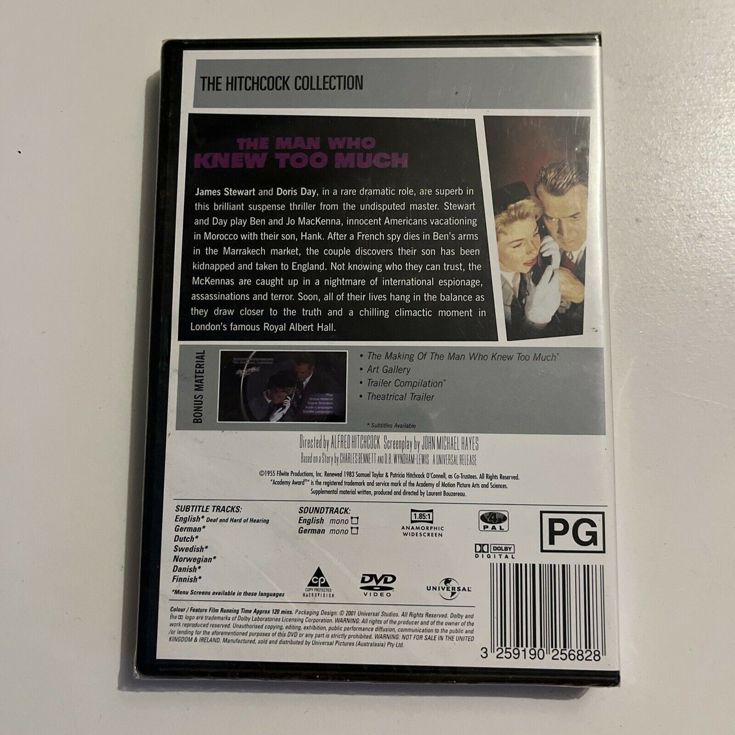 *New Sealed* The Man Who Knew Too Much (DVD, 1955) James Stewart. Region 4