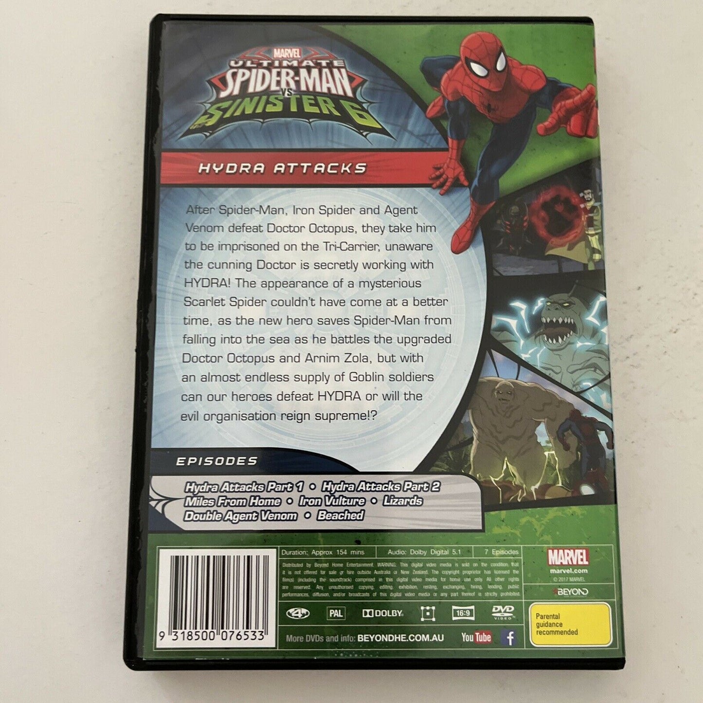 Ultimate Spiderman Vs Sinister 6 - Hydra Attacks (DVD, 2017) Region 4