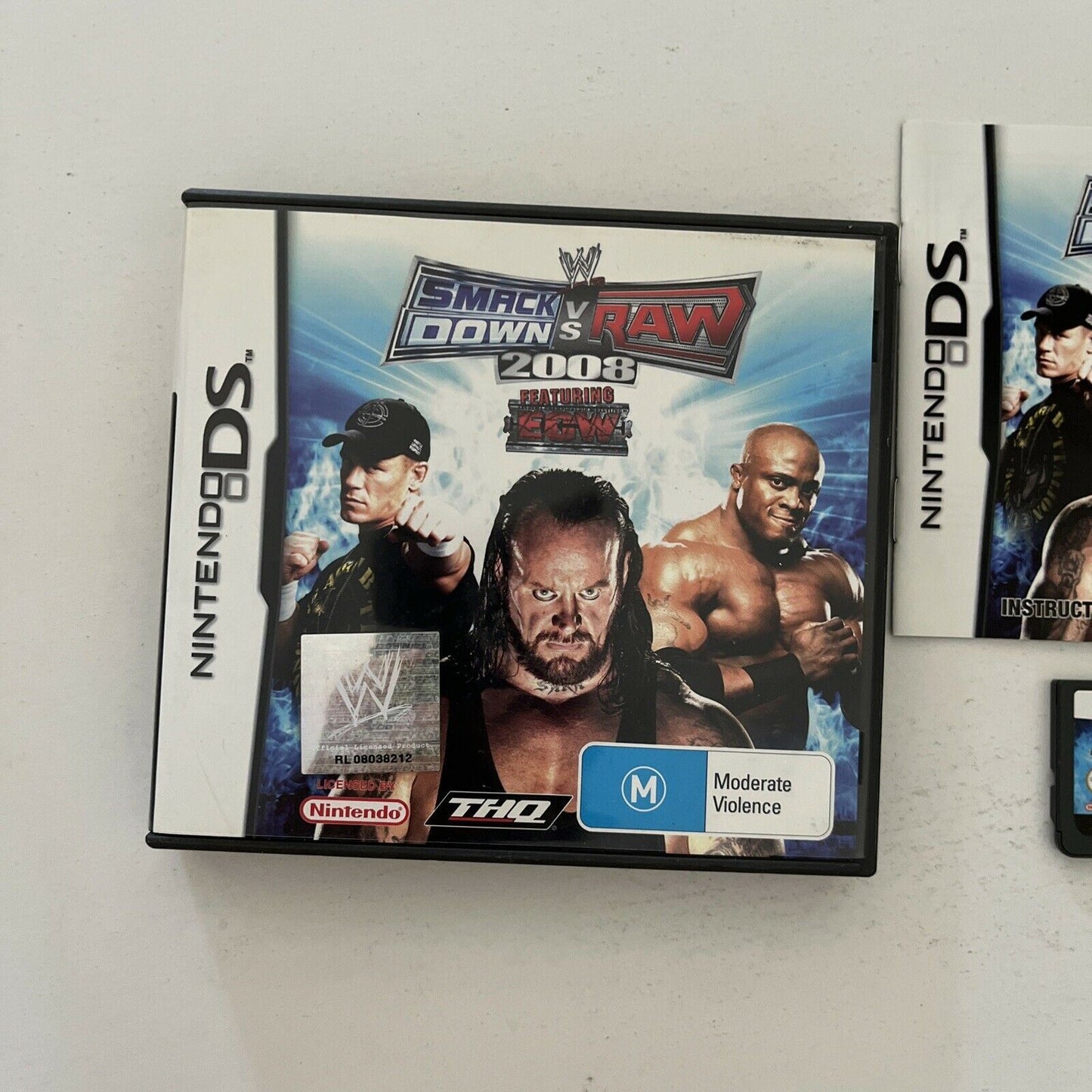 WWE Smackdown vs Raw 2008 Nintendo DS Game With Manual