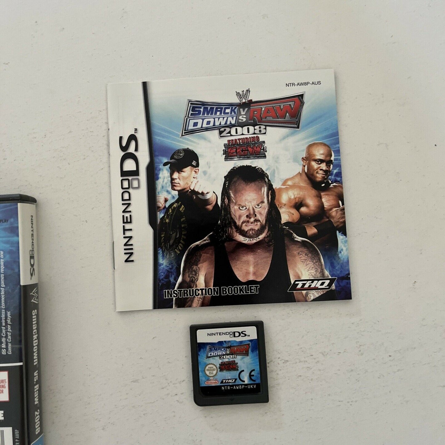 WWE Smackdown vs Raw 2008 Nintendo DS Game With Manual