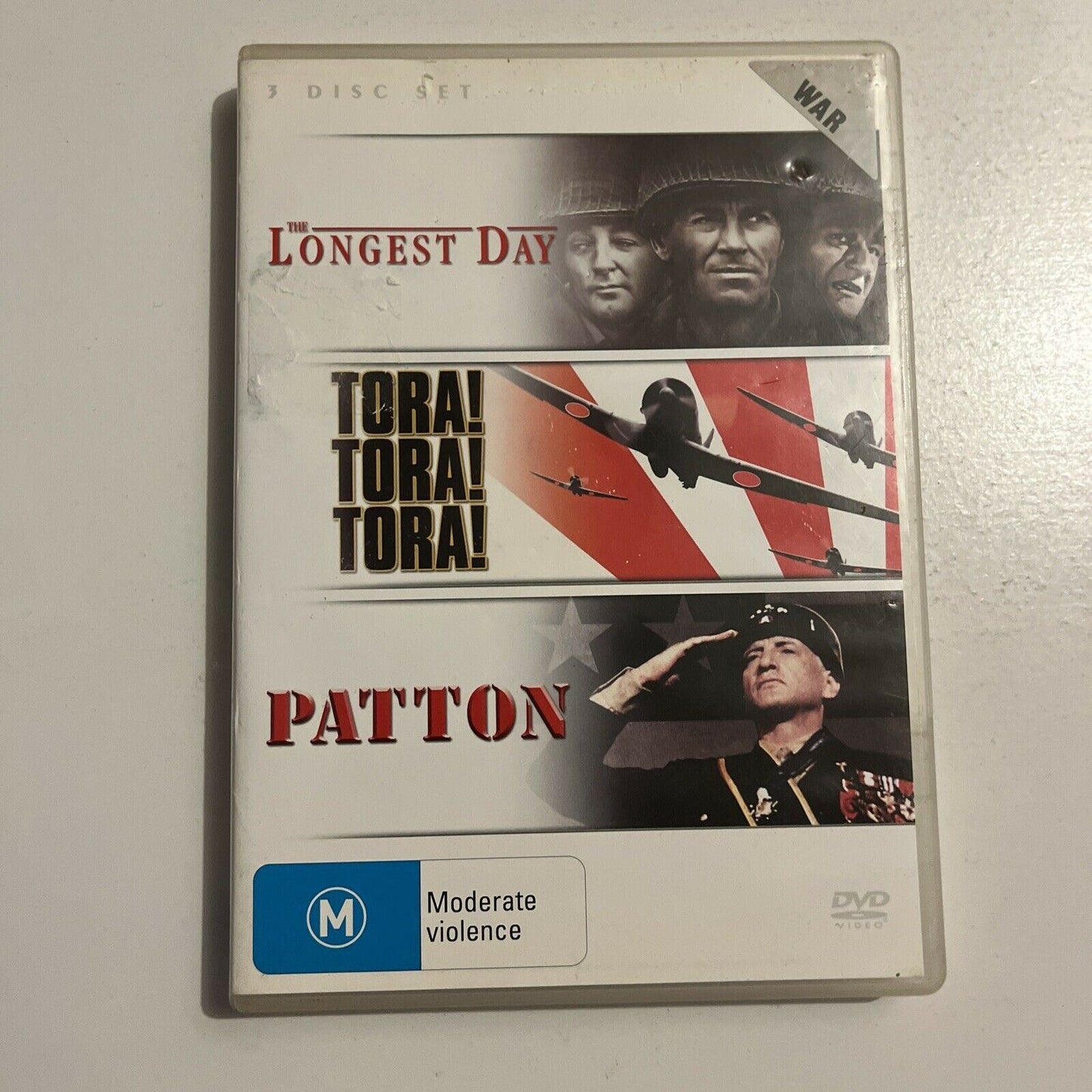 The Longest Day / Tora! Tora! Tora! / Patton DVD Region 4