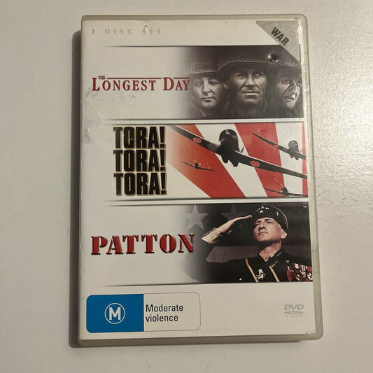 The Longest Day / Tora! Tora! Tora! / Patton DVD Region 4