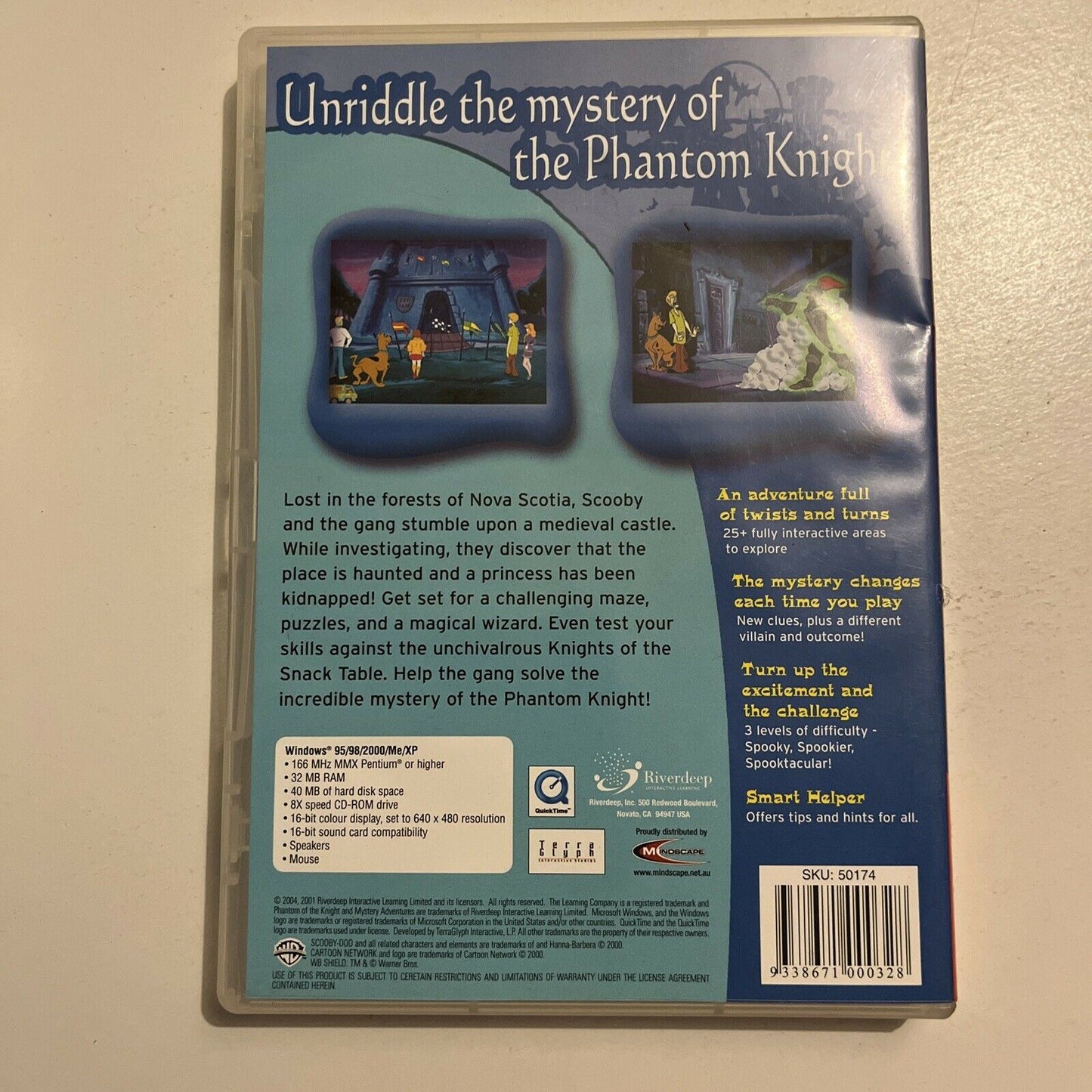 Scooby-Doo! Phantom Of The Knight PC CDROM Video Game Windows 95/XP/7