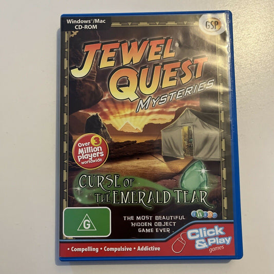 JEWEL QUEST Curse of the Emerald Tear PC/Mac CDROM Hidden Object Game