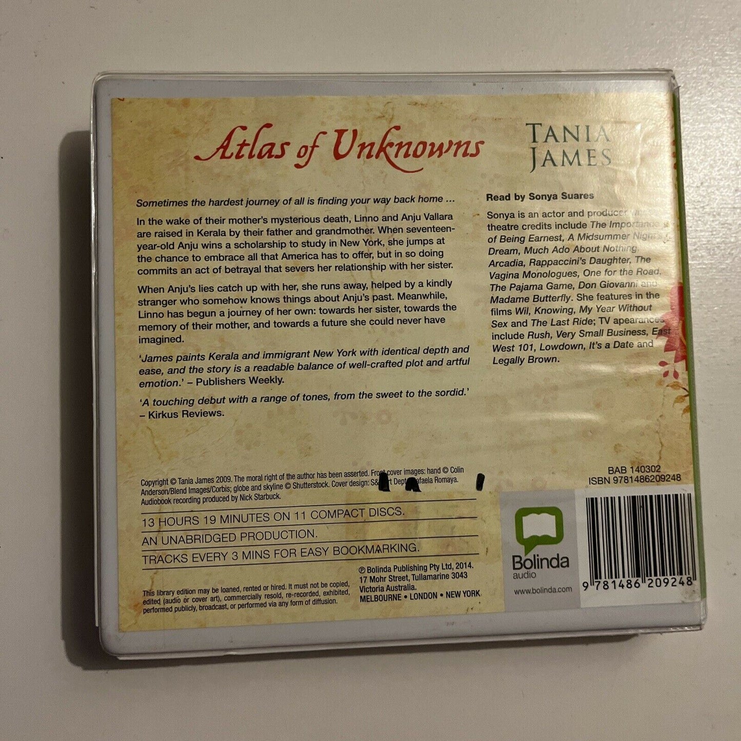 Atlas Of Unknowns - Tania James (Audio CD, 2009, 11-Disc)